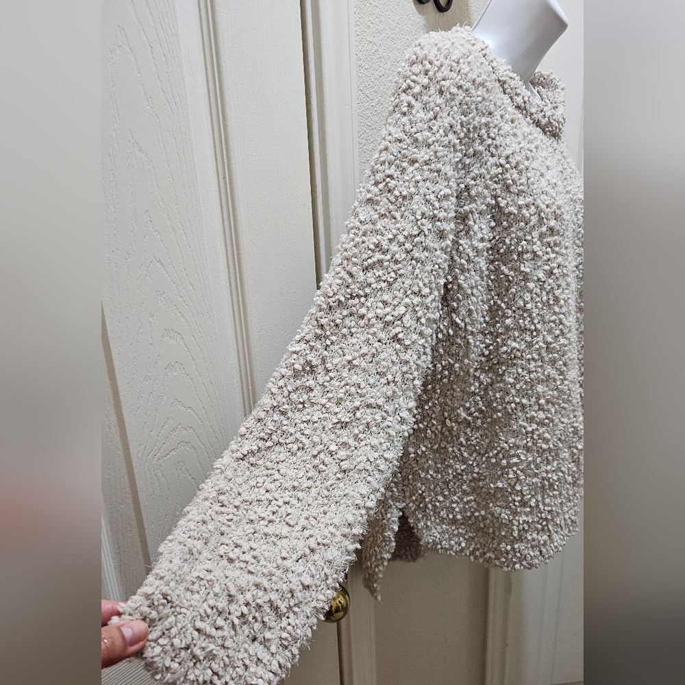 Hippie Rose Cream Textured Cropped Sweater Size XL EUC - Picture 5 of 12